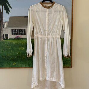 Billy Reid White Cotton Shirt Dress